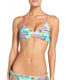  Bca Romance Bikini Top, Size D - Green