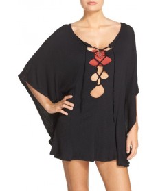 Green Dragon Cover-Up Tunic - Black