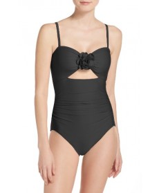 Kate Spade New York Keyhole One-Piece Swimsuit - Black