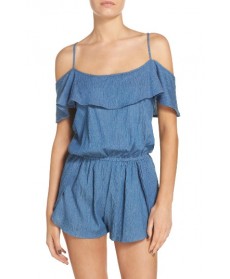 The Bikini Lab Cold-Shoulder Cover-Up Romper