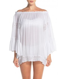 Surf Gypsy Crochet Inset Ombre Cover-Up Top