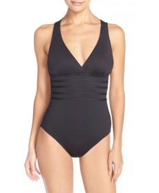 La Blanca Cross Back One-Piece Swimsuit  - Black