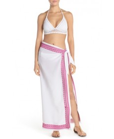 Mott 5 Embroidered Sarong /Medium - White