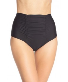 Becca 'Color Code' High Waist Bikini Bottoms  - Black