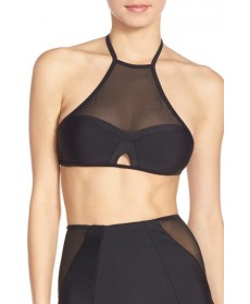 Issa De' Mar 'Harper' Halter Bikini Top - Black