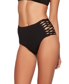 L Space 'Tigress' High Rise Bikini Bottoms - Black