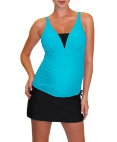 Mermaid Maternity Tankini Top - Blue