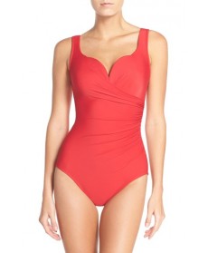 Miraclesuit Sweetheart Underwire One-Piece Swimsuit  - Red