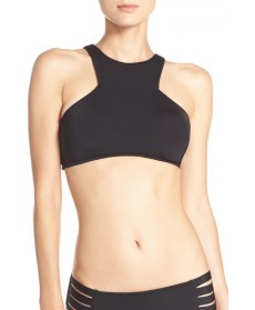 Seafolly High Neck Bikini Top  US /  AU - Black