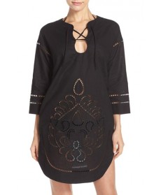 Seafolly Embroidered Cover-Up Tunic - Black