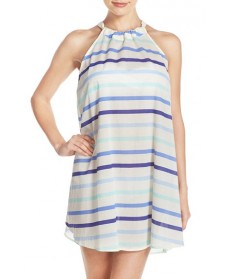 Kate Spade New York Stripe Cotton Cover-Up Dress /Large - Blue