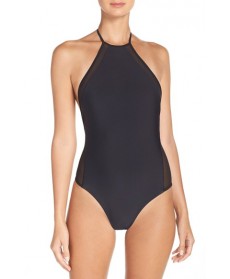 Issa De' Mar 'Brooklyn' Print One-Piece Swimsuit  - Black