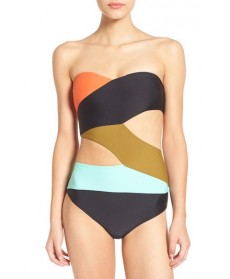 Volcom 'Simply Solid' Cutout One-Piece Swimsuit  - Black
