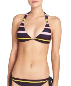 Ted Baker London 'Modern Stripe' Halter Bikini Top