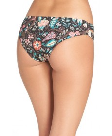 L Space Reversible Liberty Floracopa Print Bikini Bottoms  - Black