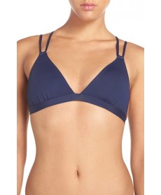 L Space New Wave Triangle Bikini Top  - Blue