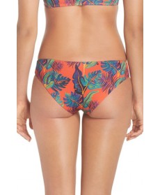 L Space Reversible Liberty Palm Print Bikini Bottoms  - Red