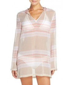 Caslon Hooded Cover-Up Tunic  - Beige