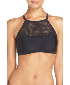 Zella Mesh Inset Bikini Top