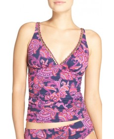 Tommy Bahama 'Jacobean' Beaded Neck Tankini Top