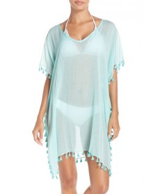 Seafolly 'Amnesia' Cotton Gauze Cover-Up Caftan - Green