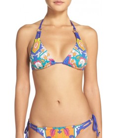 Trina Turk 'Tapestry' Triangle Bikini Top  - Blue