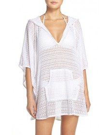 La Blanca Beyond The Beach Cover-Up Poncho /Medium - White