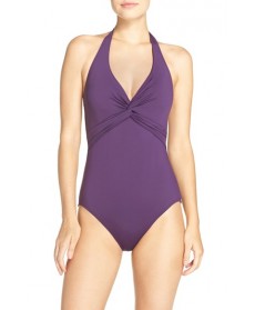 Tommy Bahama 'Pearl' Halter One-Piece Swimsuit  - Purple