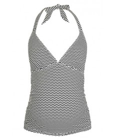 Topshop Zigzag Print Halter Maternity Tankini Top