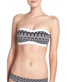 Seafolly Optic Wave Bandeau Bikini Top US / 14 AU - Black