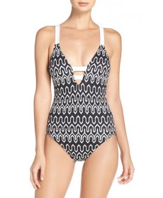 Seafolly Optic Wave One-Piece Swimsuit  US /  AU - Black