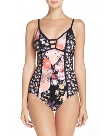 Seafolly Ocean Rose One-Piece Swimsuit  US /  AU - Black