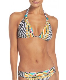 Trina Turk Brasilia Reversible Triangle Bikini Top - White