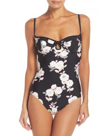 Kate Spade New York Underwire One-Piece Swimsuit  - Black