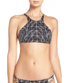 Dolce Vita High Neck Bikini Top  - Black