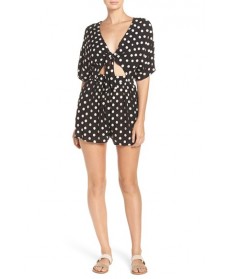 Mara Hoffman Embroidered Cover-Up Romper  - Black