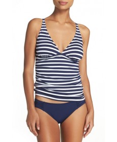 Tommy Bahama Stripe Tankini Top  - Blue