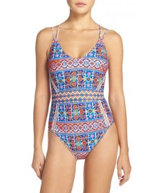 La Blanca Corsica Tile One-Piece Swimsuit  - Orange