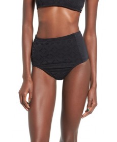 Roxy Cozy & Soft High Waist Bikini Bottoms  - Black