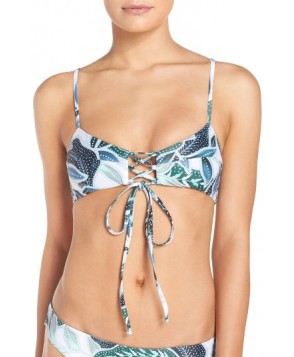 Mara Hoffman Lace-Up Bikini Top - Green