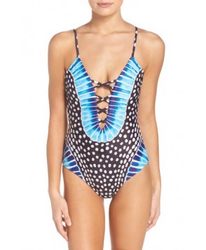 Mara Hoffman Crisscross One-Piece Swimsuit  - Blue