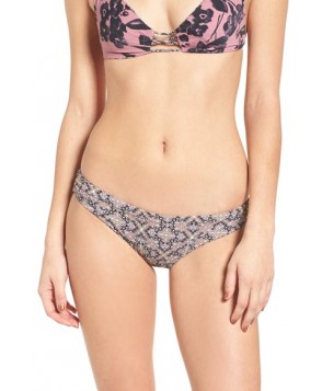 O'Neill Luna Print Cheeky Bikini Bottoms  - Pink