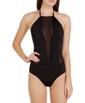 Ted Baker London Halter One-Piece Swimsuit - Black