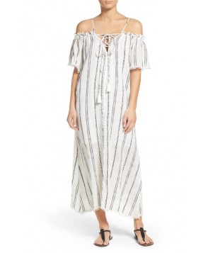 Red Carter Cold Shoulder Cover-Up Dress - Ivory