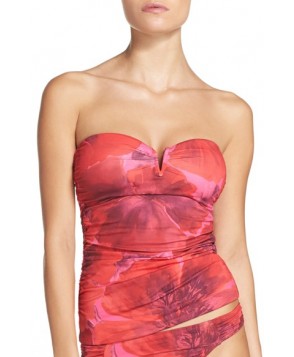 Tommy Bahama Poppy Red Tankini Top  - Red