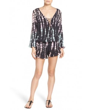 Surf Gypsy Tie-Dye Cover-Up Romper  - White
