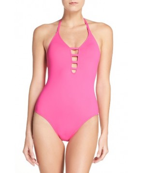 La Blanca Caged Strap One-Piece Swimsuit  - Pink