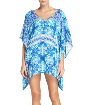 La Blanca Cover-Up Caftan/Medium - Blue