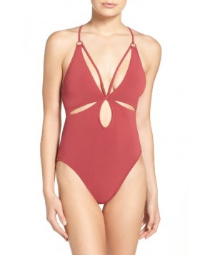 Robin Piccone Ava One-Piece Swimsuit  - Red
