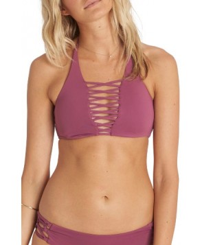 Billabong Sol Searcher Lace-Up Halter Bikini Top  - Purple